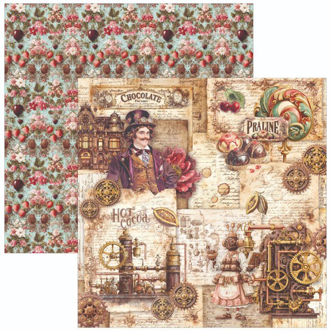 Ciao Bella, collection The chocolate factory - 20x20cm - 12 feuilles - 190gsm