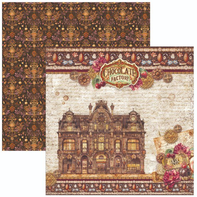 Ciao Bella, collection The chocolate factory - 20x20cm - 12 feuilles - 190gsm