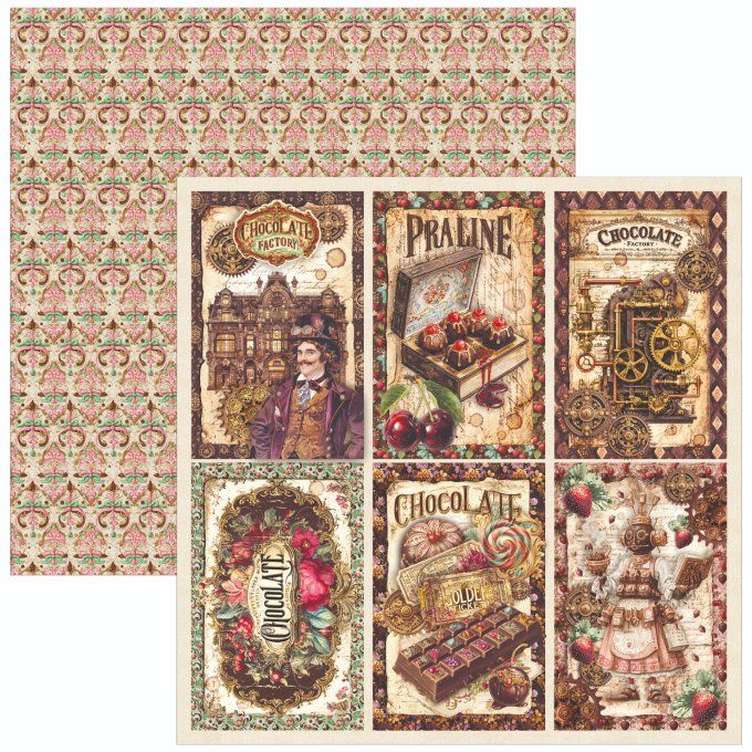 Ciao Bella, collection The chocolate factory - 20x20cm - 12 feuilles - 190gsm
