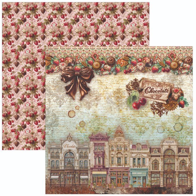 Ciao Bella, collection The chocolate factory - 20x20cm - 12 feuilles - 190gsm
