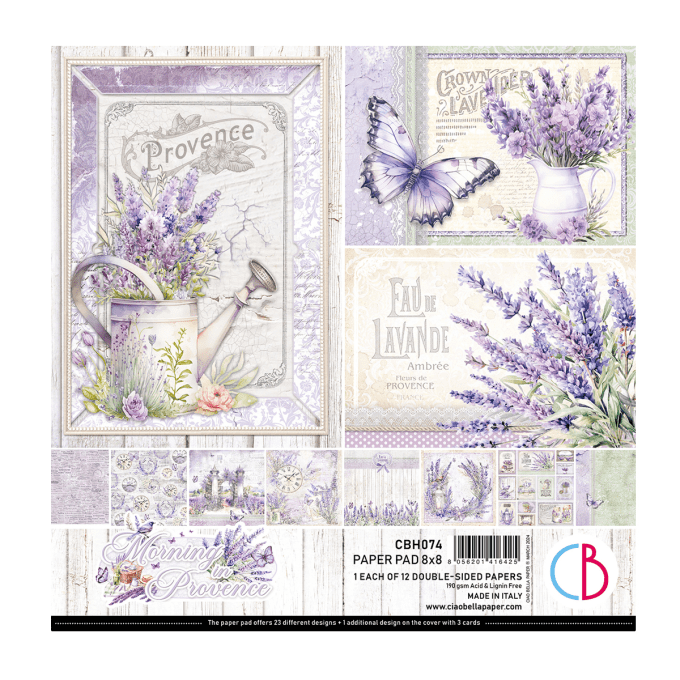 Ciao Bella, collection Morning in Provence, 20x20cm - 12 feuilles - 190gsm