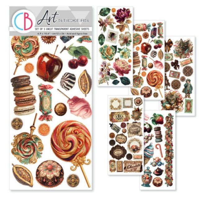 Ciao Bella, Stickers, The chocolate factory, 5 feuilles