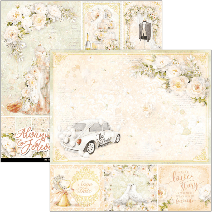Ciao Bella, collection Always & forever -  30x30cm - 12 feuilles - 190gsm