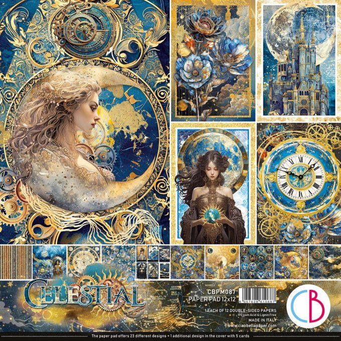 Ciao Bella, collection Celestial - 30x30cm - 12 feuilles - 190gsm