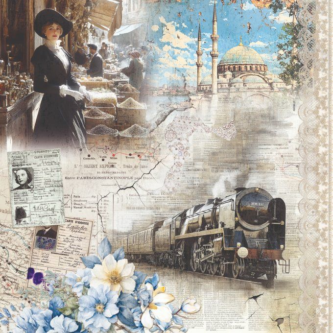 Ciao Bella, collection Eastern journey - 30x30cm - 12 feuilles - 190gsm 