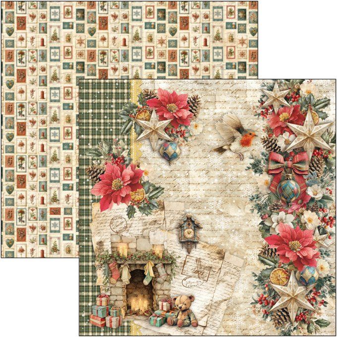 Ciao Bella, collection Merry & Bright - 30x30cm - 12 feuilles - 190gsm