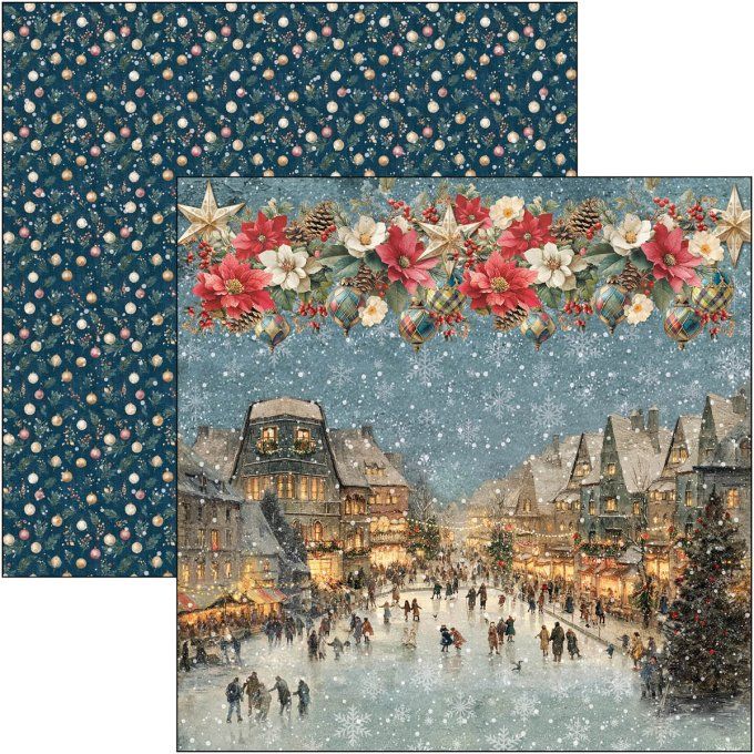 Ciao Bella, collection Merry & Bright - 30x30cm - 12 feuilles - 190gsm
