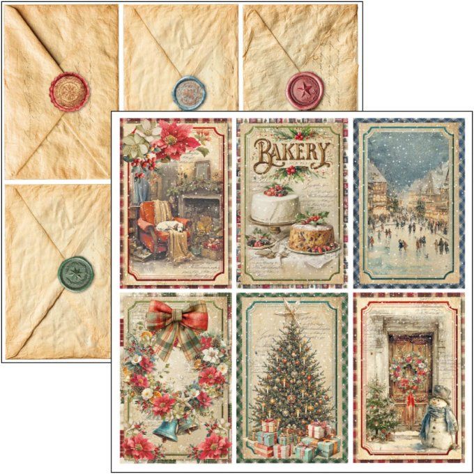Ciao Bella, collection Merry & Bright - 30x30cm - 12 feuilles - 190gsm