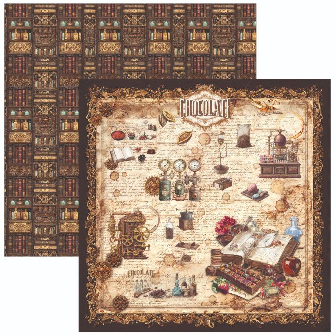 Ciao Bella, collection The chocolate factory - 30x30cm - 12 feuilles - 190gsm