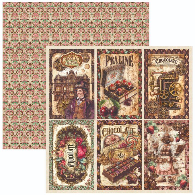 Ciao Bella, collection The chocolate factory - 30x30cm - 12 feuilles - 190gsm