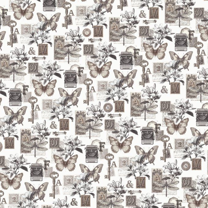 Ciao Bella, collection Typographic - 30x30cm - 12 feuilles - 190gsm  