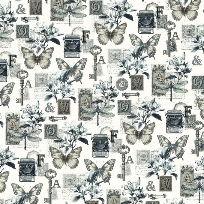 Ciao Bella, collection Typographic - 15x15cm - 24 feuilles - 190gsm 