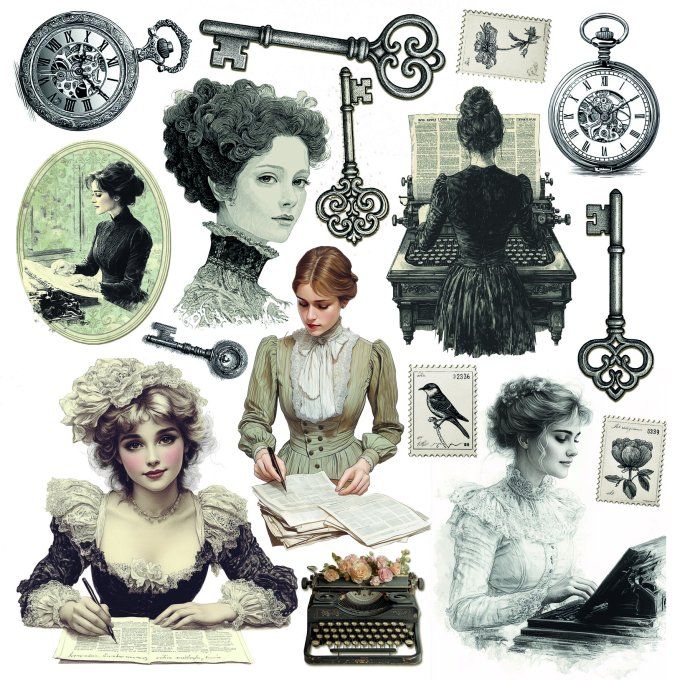 Ciao Bella, collection Typographic - 15x15cm - 24 feuilles - 190gsm 