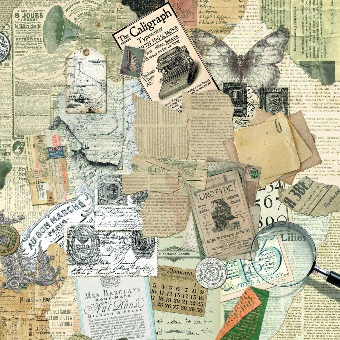 Ciao Bella, collection Typographic - 15x15cm - 24 feuilles - 190gsm 