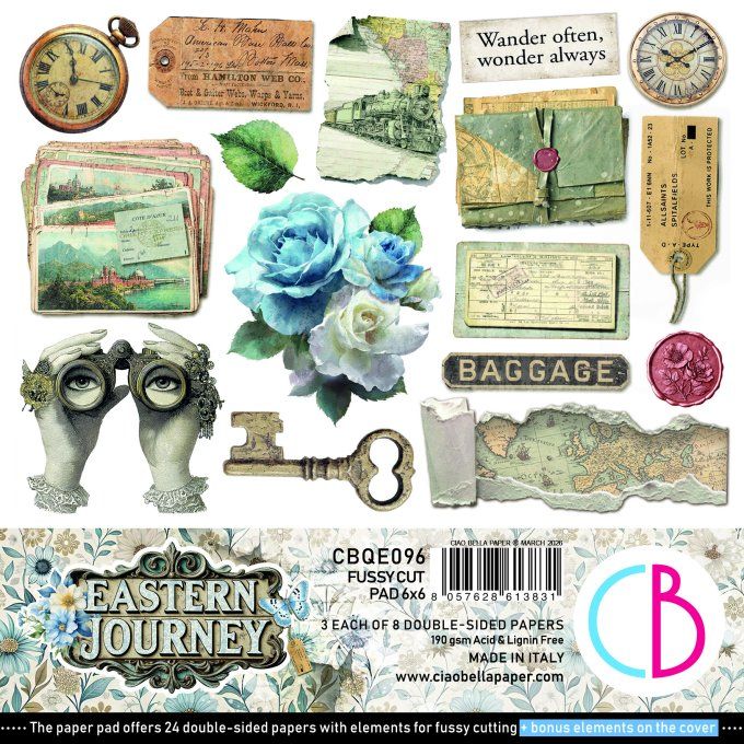 Ciao Bella, collection Eastern journey - 15x15cm - 24 feuilles - 190gsm