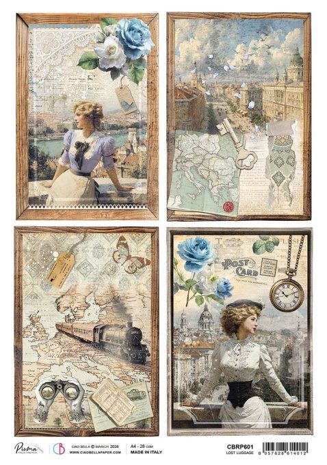 Feuille de riz, Lost luggage, Ciao Bella - format A4 - à l'unité