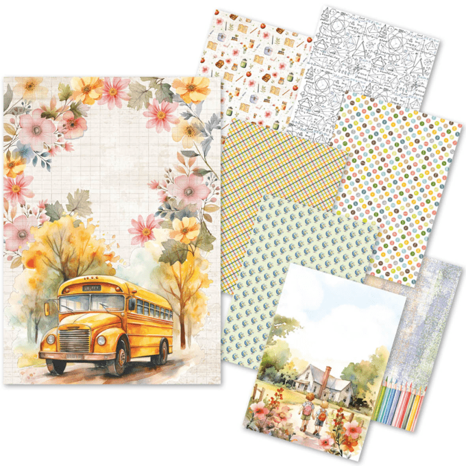 Ciao Bella, 8 Feuille de riz, Format A5 - Back to school