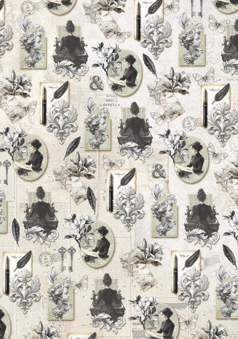 Ciao Bella, 8 Feuille de riz, Format A5 - Typographic