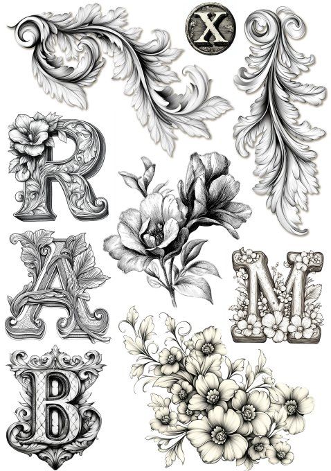 Ciao Bella, 8 Feuille de riz, Format A5 - Typographic