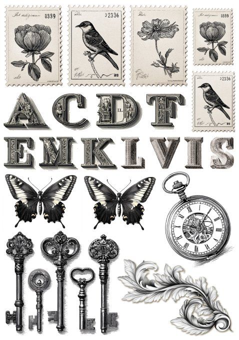 Ciao Bella, 8 Feuille de riz, Format A5 - Typographic