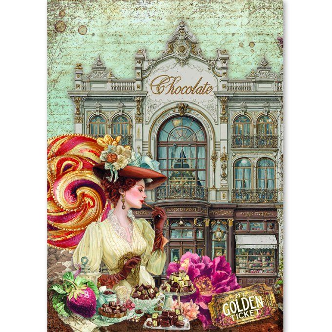 Ciao Bella, 8 Feuille de riz, Format A5 - The chocolate factory
