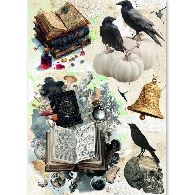 Ciao Bella, 8 Feuille de riz, Format A5 - The Witch's Grimoire