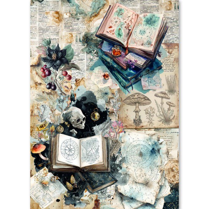 Ciao Bella, 8 Feuille de riz, Format A5 - The Witch's Grimoire