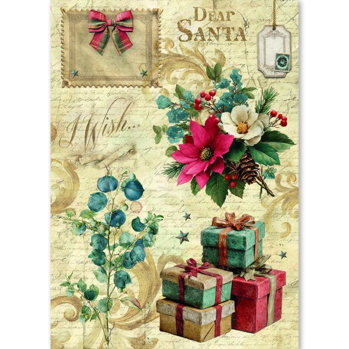 Ciao Bella, 8 Feuille de riz, Format A5 - Cozy christmas