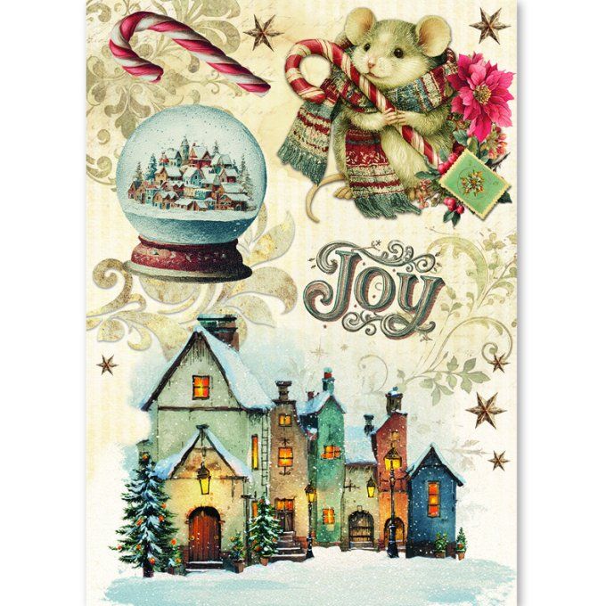Ciao Bella, 8 Feuille de riz, Format A5 - Cozy christmas