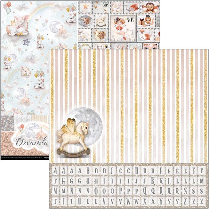 Bloc Ciao Bella, collection Dreamland, patterns,  30x30cm - 8 feuilles - 190gsm