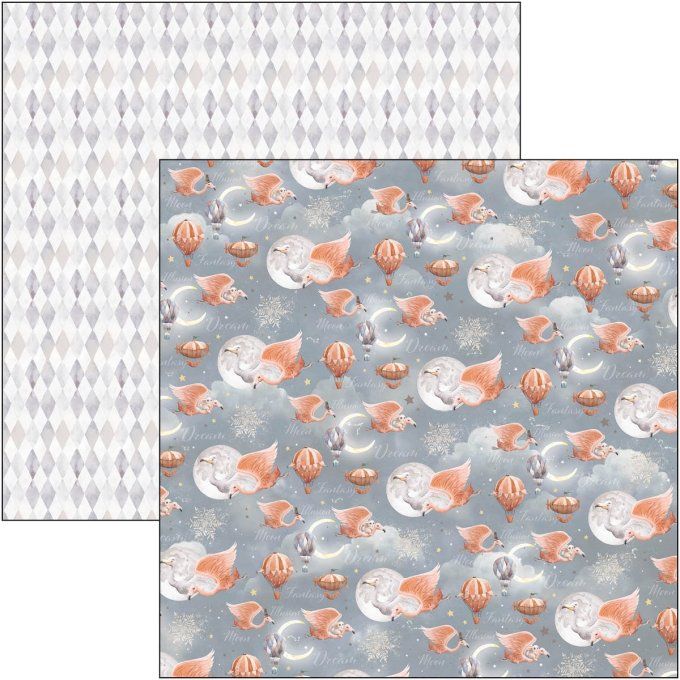 Bloc Ciao Bella, collection Dreamland, patterns,  30x30cm - 8 feuilles - 190gsm