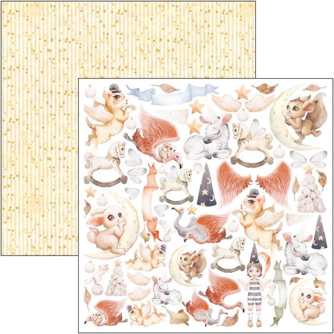 Bloc Ciao Bella, collection Dreamland, patterns,  30x30cm - 8 feuilles - 190gsm