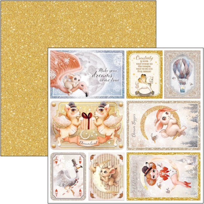 Bloc Ciao Bella, collection Dreamland, patterns,  30x30cm - 8 feuilles - 190gsm