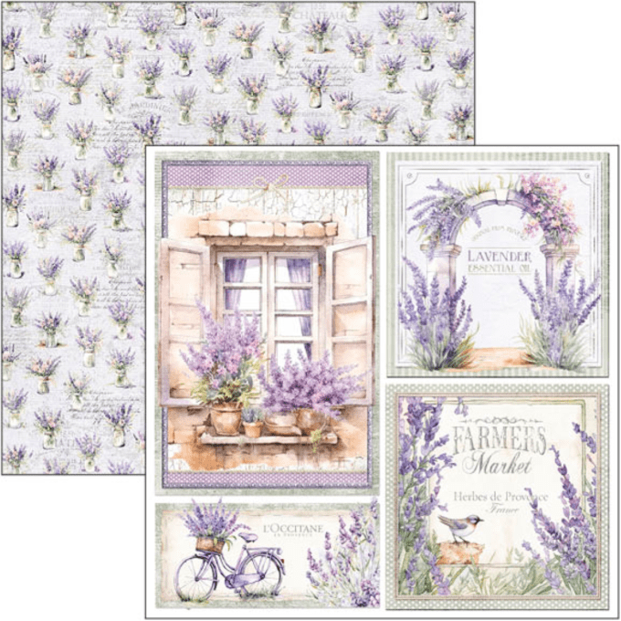 Ciao Bella, collection Morning in Provence, Patterns - 30x30cm - 8 feuilles - 190gsm