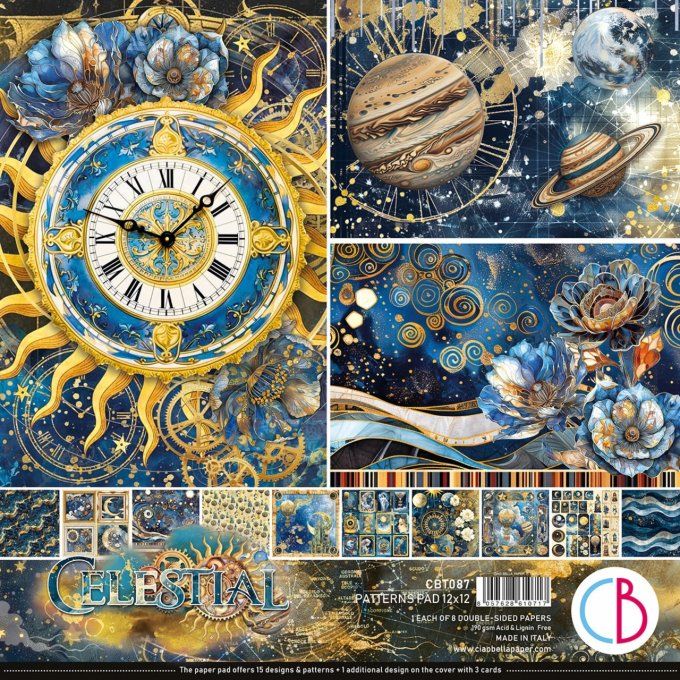 Ciao Bella, collection Celestial, Patterns - 30x30cm - 8 feuilles - 190gsm 