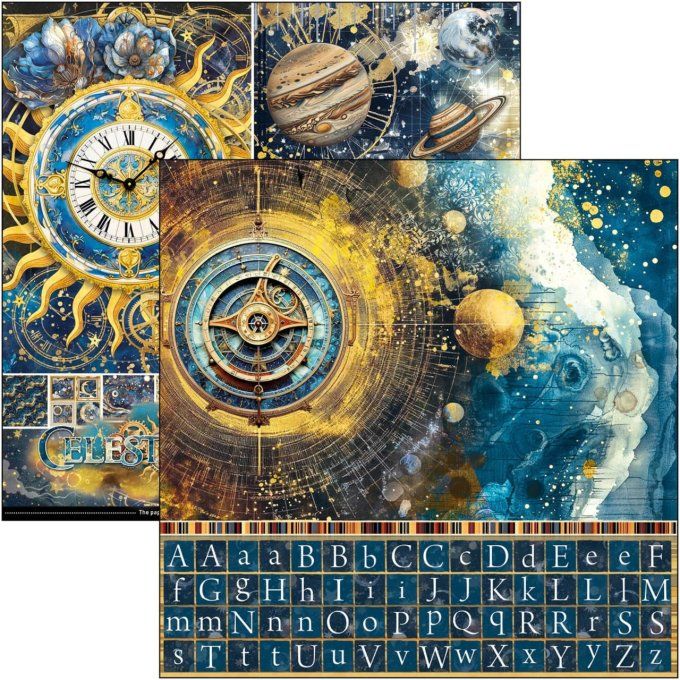Ciao Bella, collection Celestial, Patterns - 30x30cm - 8 feuilles - 190gsm 