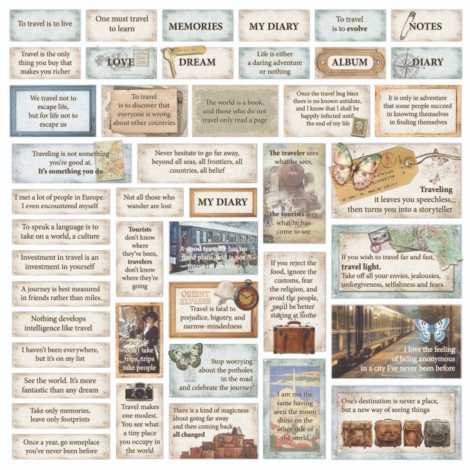 Ciao Bella, collection Eastern journey - Patterns - 30x30cm - 8 feuilles - 190gsm