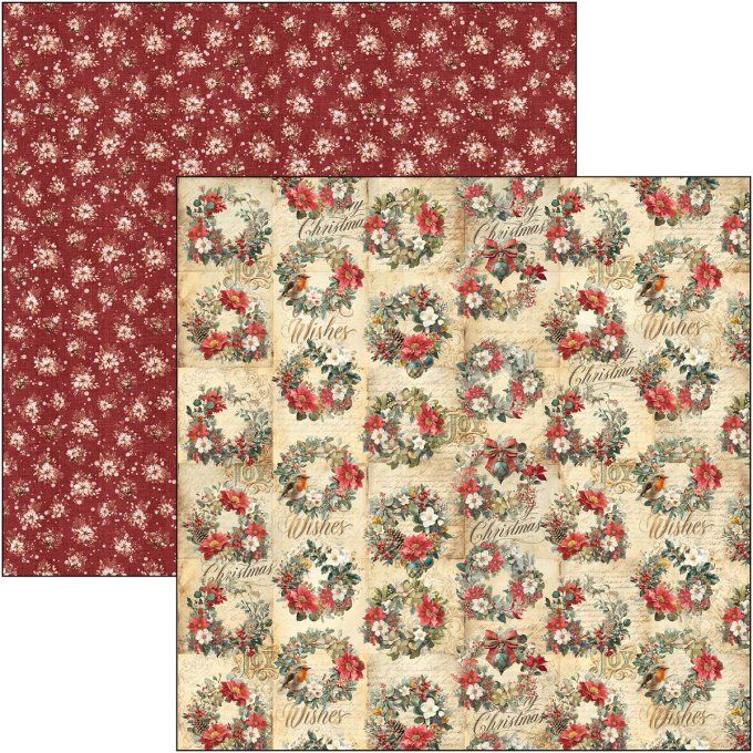 Ciao Bella, collection Merry & Bright - Patterns - 30x30cm - 8 feuilles - 190gsm