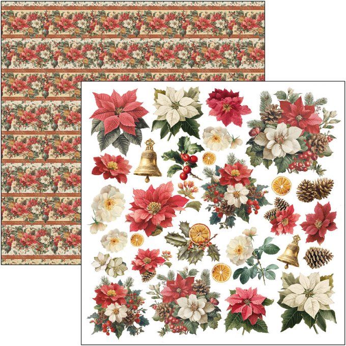 Ciao Bella, collection Merry & Bright - Patterns - 30x30cm - 8 feuilles - 190gsm