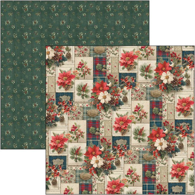 Ciao Bella, collection Merry & Bright - Patterns - 30x30cm - 8 feuilles - 190gsm