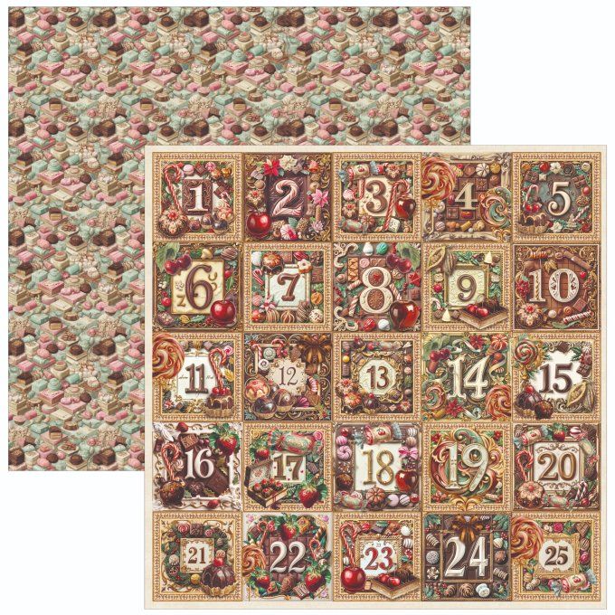 Ciao Bella, collection The chocolate factory - Patterns - 30x30cm - 8 feuilles - 190gsm