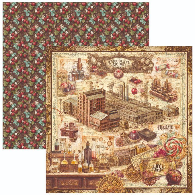Ciao Bella, collection The chocolate factory - Patterns - 30x30cm - 8 feuilles - 190gsm