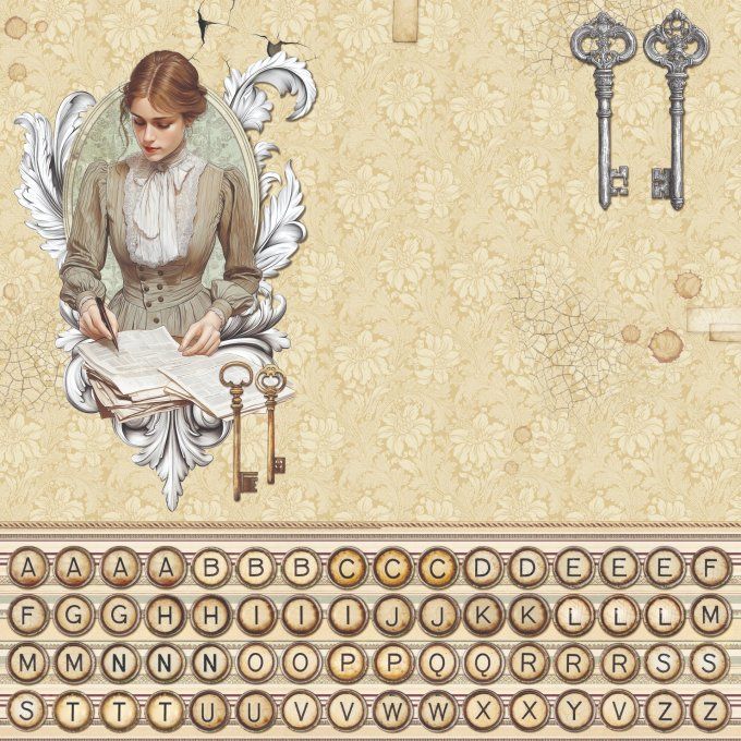 Ciao Bella, collection Typographic - Patterns - 30x30cm - 8 feuilles - 190gsm 