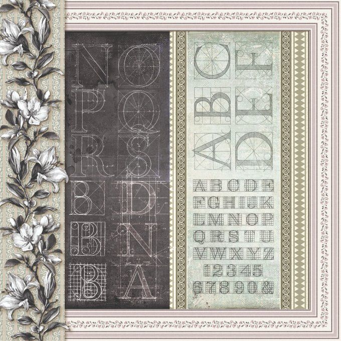 Ciao Bella, collection Typographic - Patterns - 30x30cm - 8 feuilles - 190gsm 