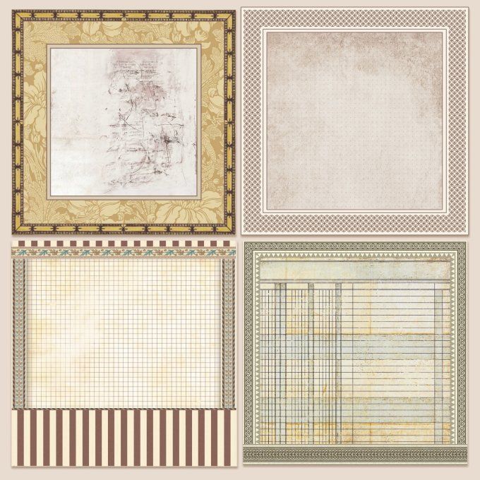 Ciao Bella, collection Typographic - Patterns - 30x30cm - 8 feuilles - 190gsm 