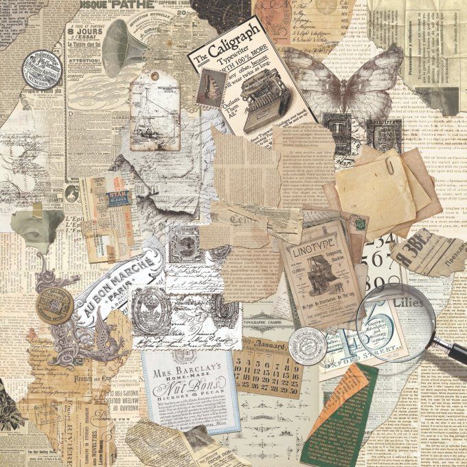 Ciao Bella, collection Typographic - Patterns - 30x30cm - 8 feuilles - 190gsm 