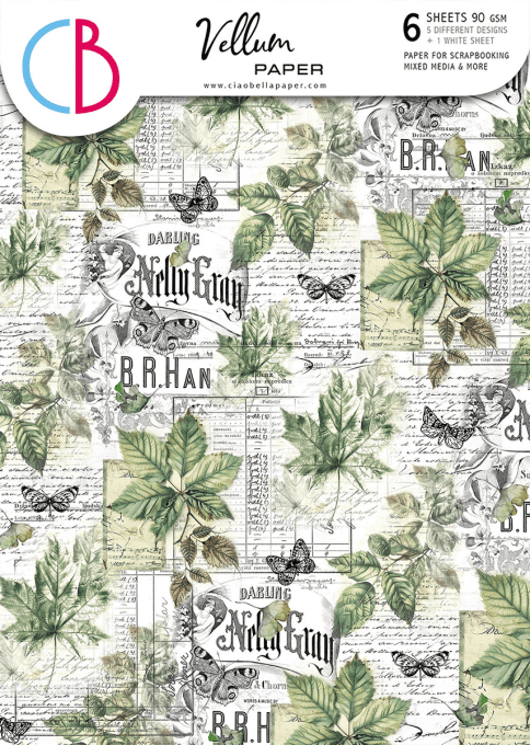 Ciao Bella, Papier vellum - collection Cabinet of curiosities,  Format A4 - 6 feuilles, 92g 