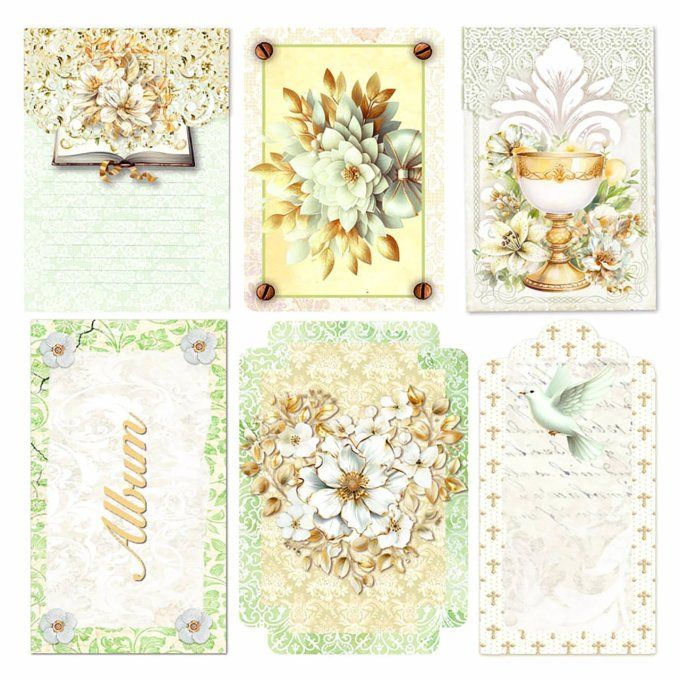 Ciao Bella, Papier vellum - collection Blessing day - 15x15cm - 6 feuilles, 92g
