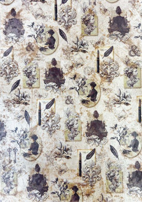 Deluxe paper & vellum, Ciao Bella, Typographic,  Format A4 environ