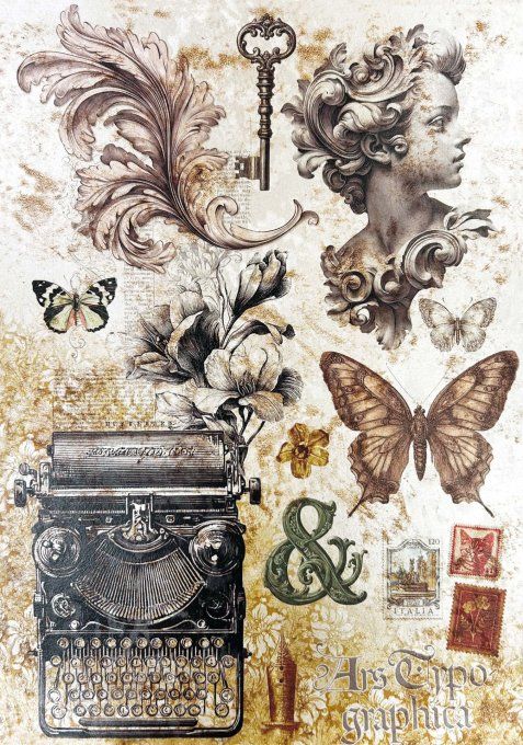 Deluxe paper & vellum, Ciao Bella, Typographic,  Format A4 environ